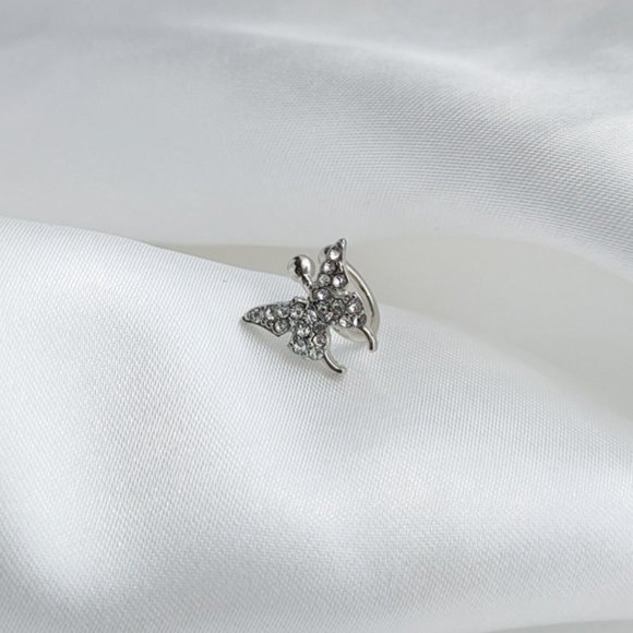 💙Butterfly Stud Cuff Pierced Earrings Set - Picture 2 of 8